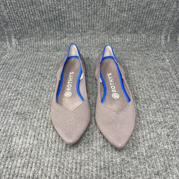 Rothy’s The Point Flats Mink Retired Ballet Work Dusty Purple Grey Women’s 8.5 - Picture 1 of 6